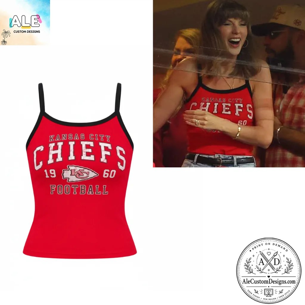 Taylor Swift Kansas City Chiefs Tank Top Cami Football Crop Top