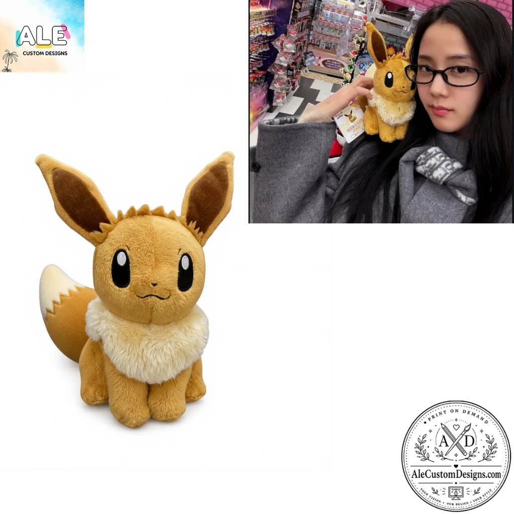 Blackpink Jisoo Style Eevee Pokemon Plush Toy