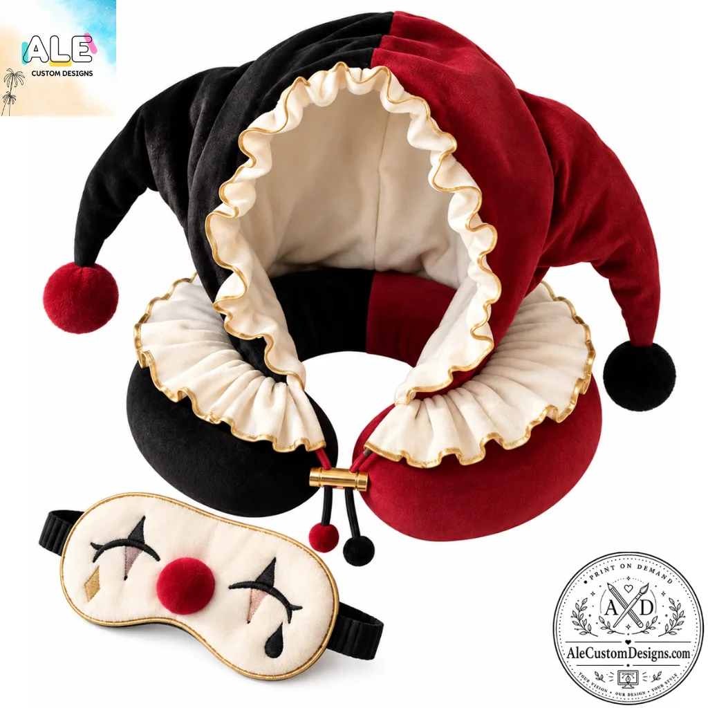 Jester Travel Neck Pillow Sleep Mask Set