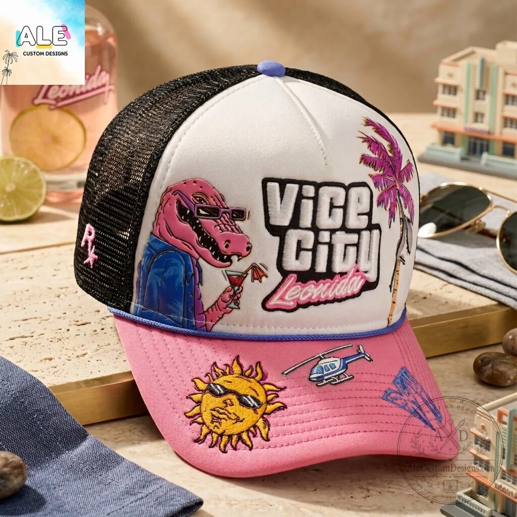 GTA VI x Oakley Collaboration Vice City Trucker Hat Snapback Cap 7 GTA VI x Oakley Collaboration Vice City Trucker Hat Snapback Cap