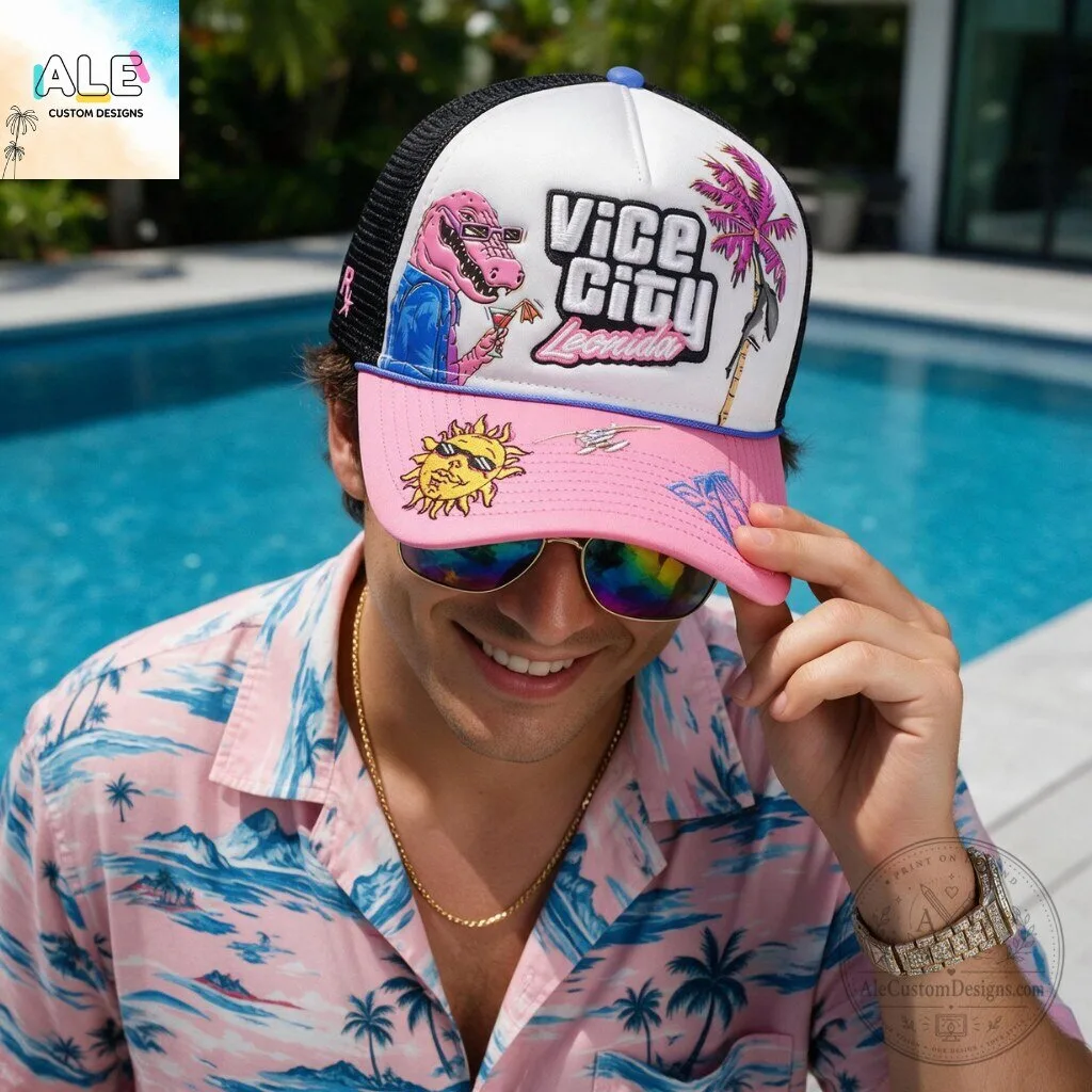 GTA VI x Oakley Collaboration Vice City Trucker Hat Snapback Cap 9 GTA VI x Oakley Collaboration Vice City Trucker Hat Snapback Cap