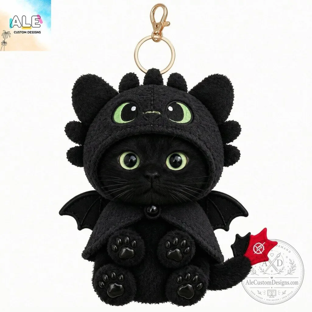 Dragon Fantasy Character Plush Keychain Bag Charm