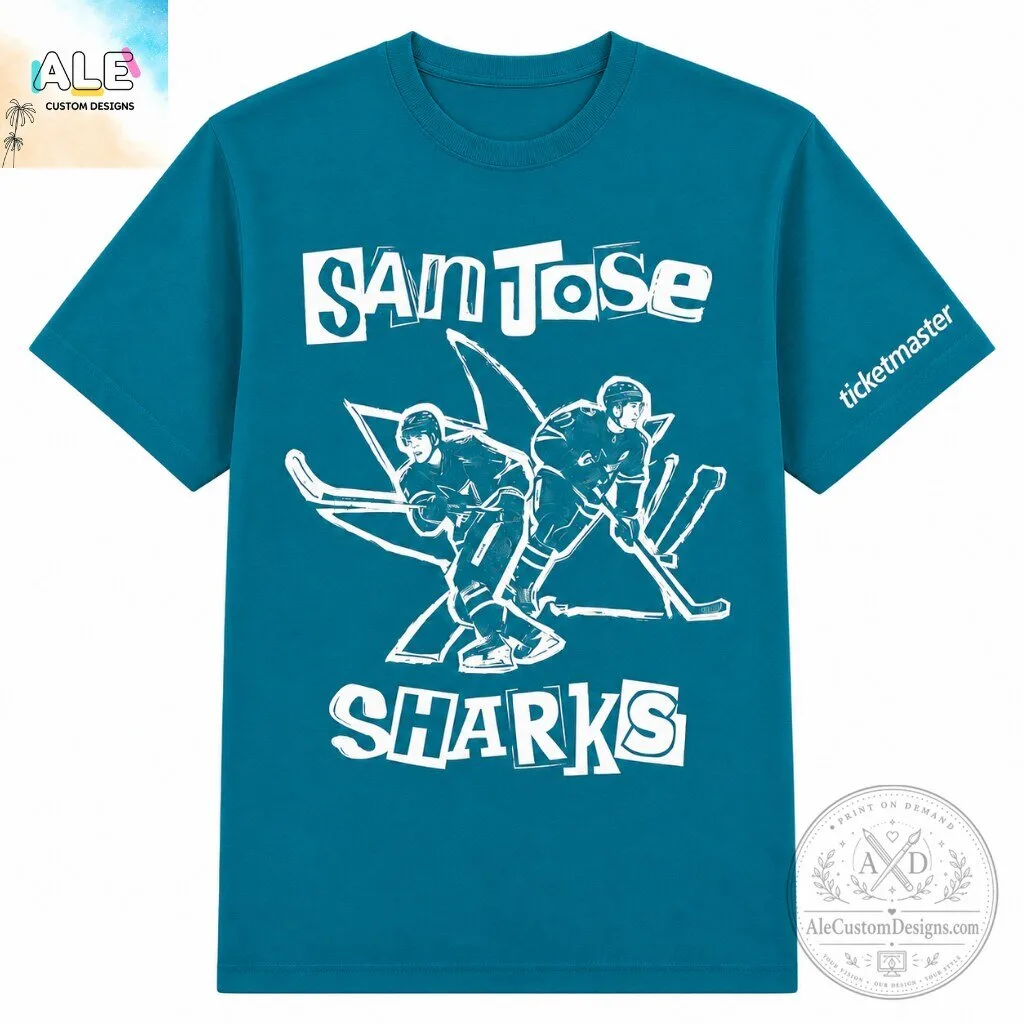 San Jose Sharks Hockey Graphic T Shirt