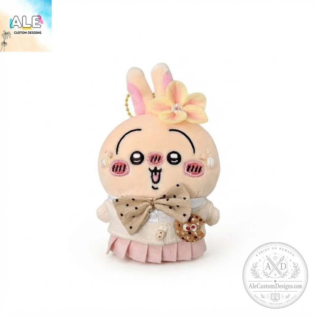 Chiikawa Usagi Plush Keychain Kawaii Stuffed Animal Bag Charm