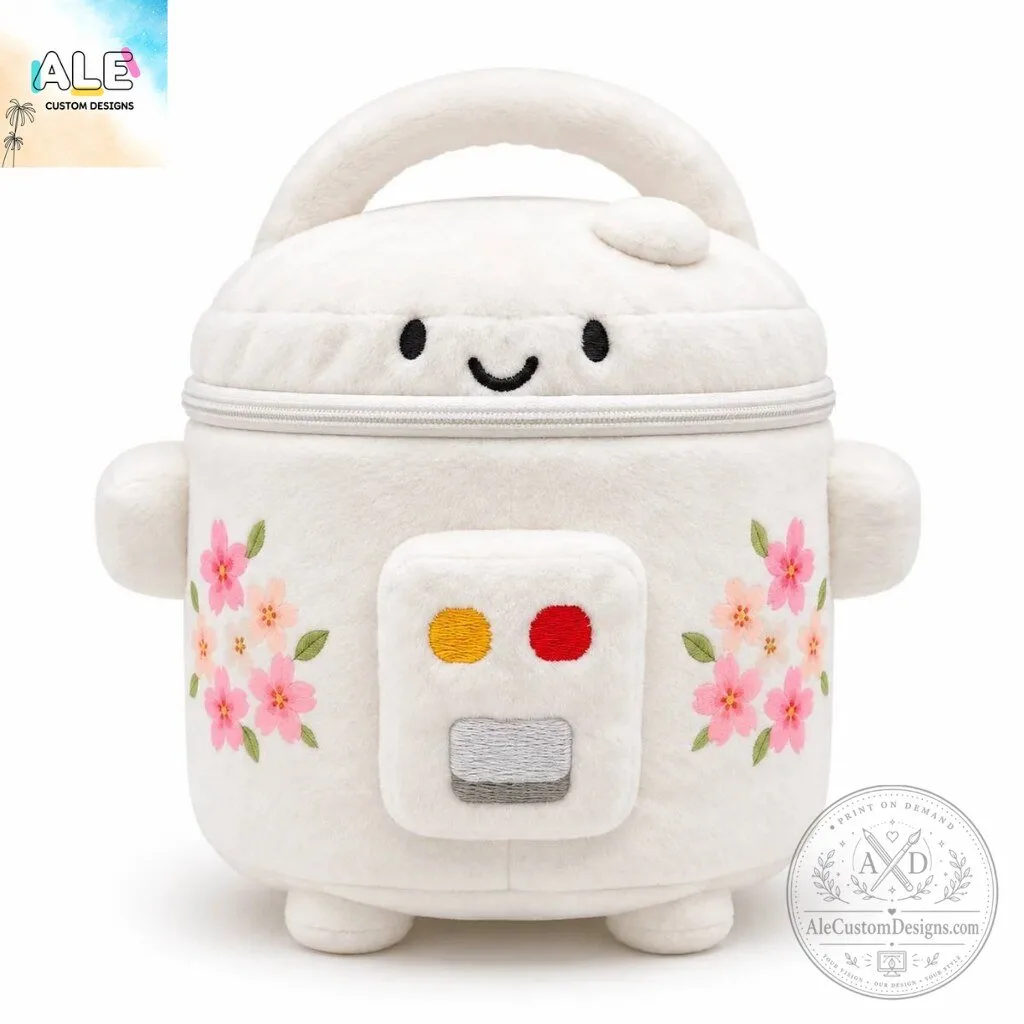 Kawaii Rice Cooker Plush Bag Stuffed Toy Crossbody Purse